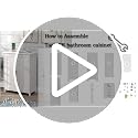 Grey Freestanding Bathroom Storage Cabinet with 2 Doors and Adjustable Shelves