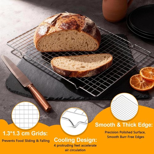 Carbon Steel Baking Sheet Set by [Brand Name] - Nonstick Cookie Sheets with Cooling Rack | 17 x 11 x 0.5 Inches (2-Pack)