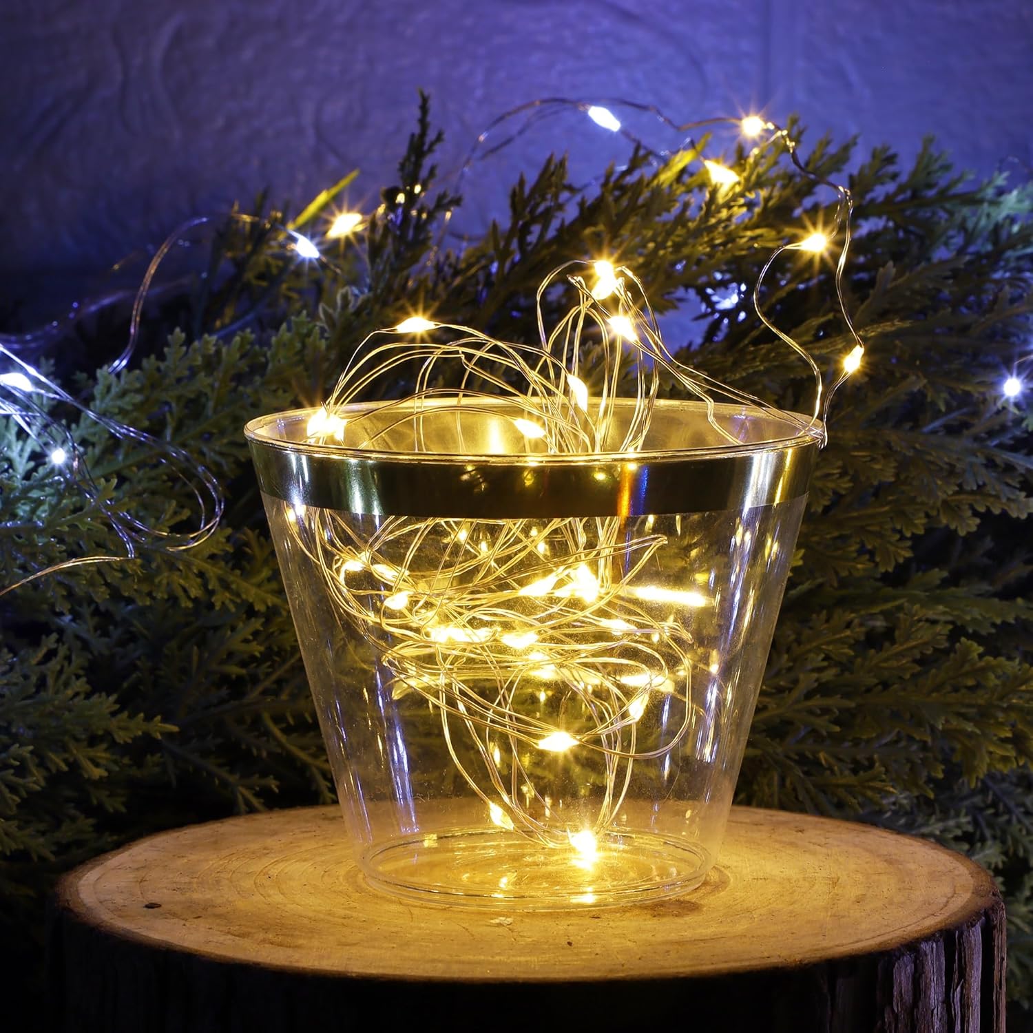 WATERGLIDE 12 Pack Mini String Lights - 20 LED Battery Operated Fairy Lights | Waterproof Silver Wire for Wedding & Party Decor