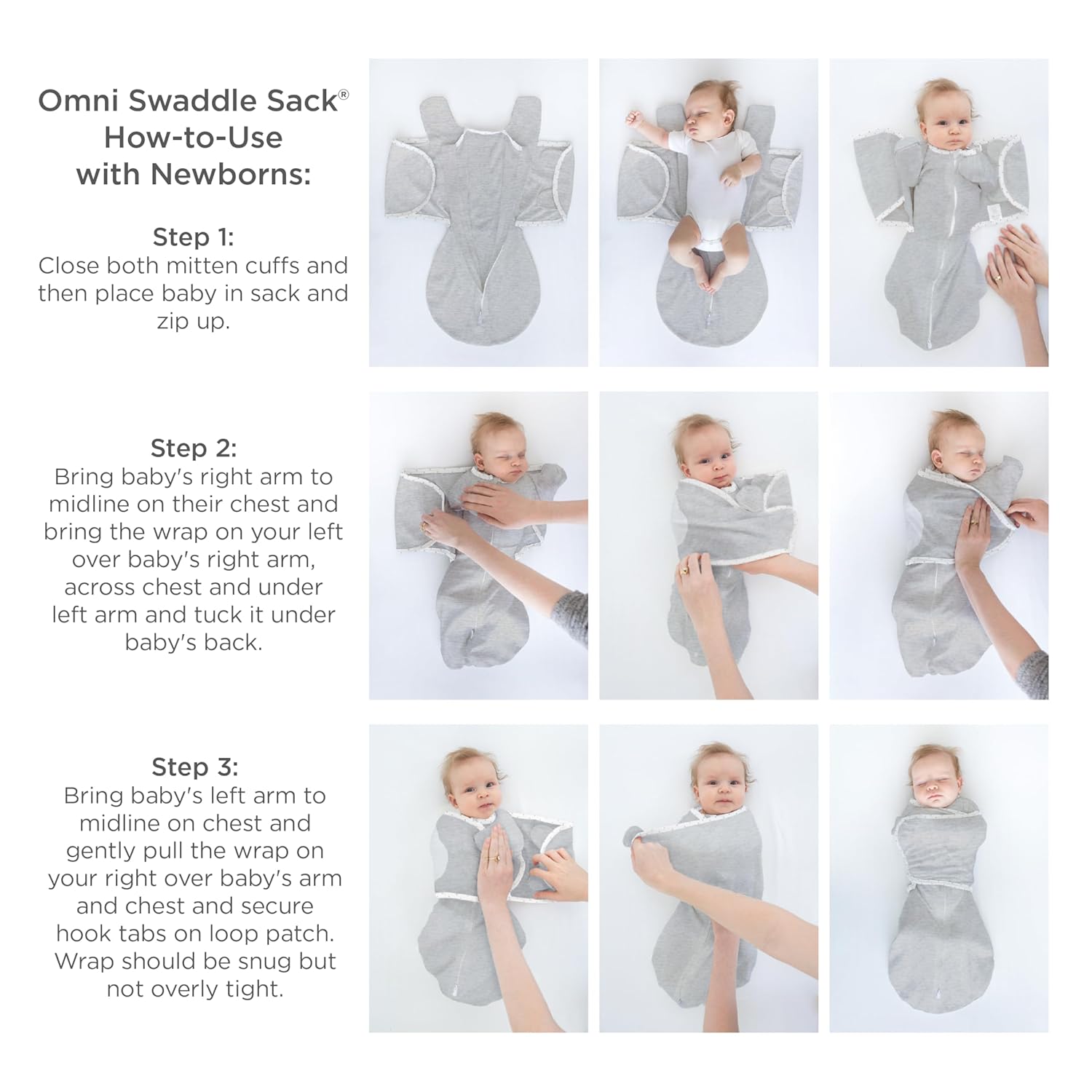 SwaddleDesigns 6-Way Omni Swaddle Sack - Arms Up Design for Newborns | Calms Startle Reflex, Heathered Jadeite, Small (0-3 Mo, 6-12 lbs)