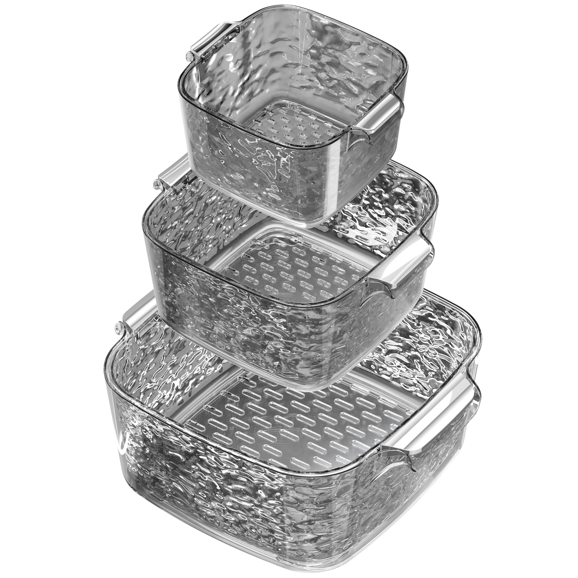Taiuloo 6-Piece Colander Strainer Bowl Set, BPA-Free Plastic Fruit & Vegetable Washing Basket, Kitchen Colanders & Mixing Bowls for Pasta Berry Salad, 2/3.5/7QT