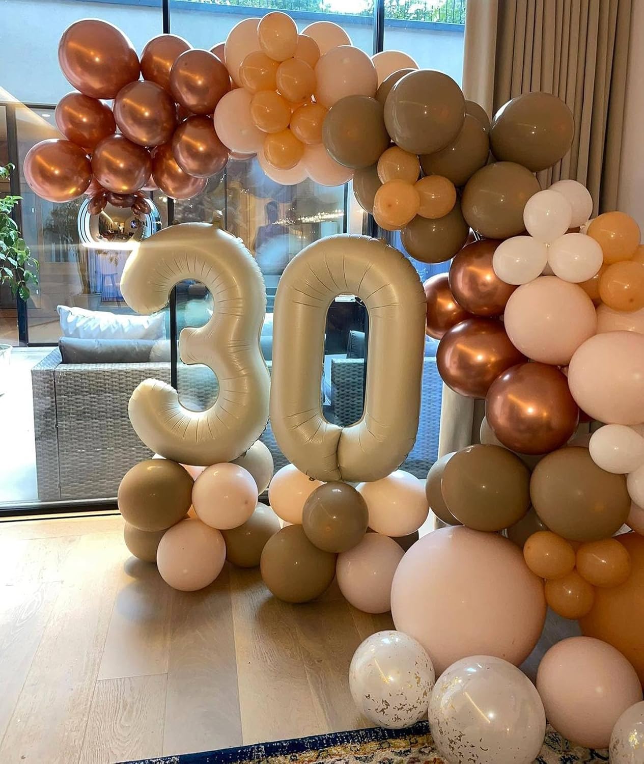 Skiennix 40-Inch Cream Number 1 Balloon - Shiny First Birthday Decoration for Boys & Girls
