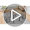 3-Piece Small Dining Table Set for 2, Space-Saving Kitchen Table with Stools