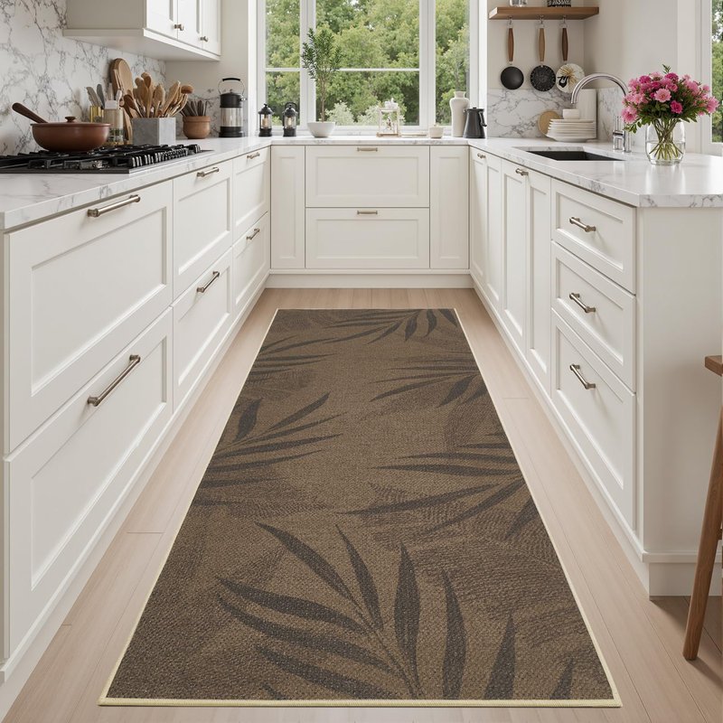 Jute 5x7 Area Rug Machine Washable Modern Woven Farmhouse Patio Rug Indoor Outdoor Throw Non-Slip Carpet for Entryway Dining Room Living Room Bedroom