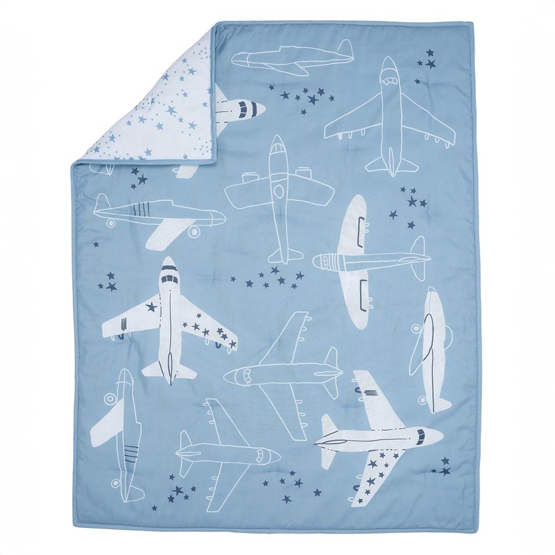 Bedtime Originals Little Aviator 3-Piece Airplane Nursery Baby Crib Bedding Set