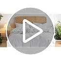 100% Washed Cotton Queen Duvet Cover Set - 3-Piece Bedding, Denim Blue