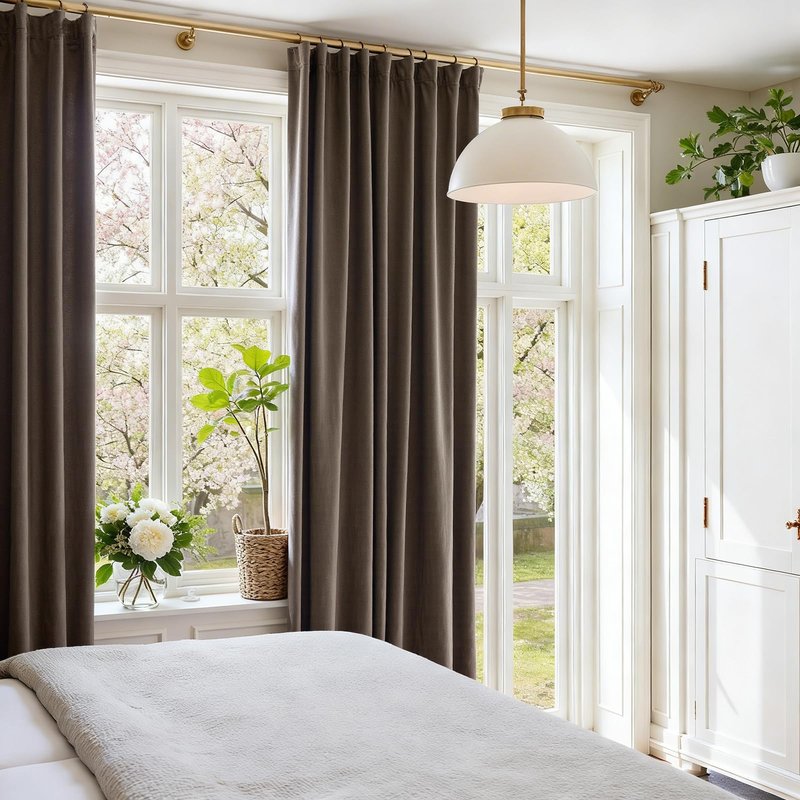 Lazzzy Dark Brown Blackout Velvet Curtains 96 Inches Long Thermal Insulated Blackout Curtain Drapes Luxury Back Tab Window Treatments for Bedroom Living Room 2 Panels, 52 x 96 Inch, Truffle