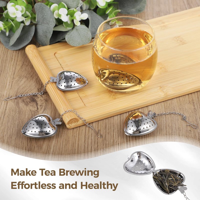 Tea Strainers, Stainless Steel Tea Ball Filters, Loose Leaf Tea Steeper Infusers (100)