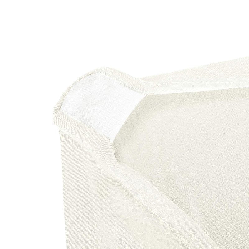 Peomeise 4FT Spandex Table Cover Rectangular Stretch Spandex Tablecloth (Ivory,4FT)