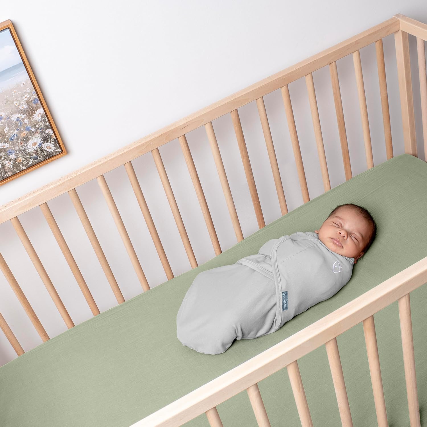SwaddleMe by Ingenuity Baby Swaddle Blanket - 100% Cotton, 0-3 Months, Improves Sleep & Calms Reflex | Tropical Dino, 2-Pack
