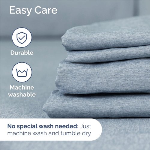 King Size 4 Piece Sheet Set - Comfy Cooling Bed Sheets | Luxury Hotel Quality - Deep Pockets, Soft & Wrinkle-Free - Blue