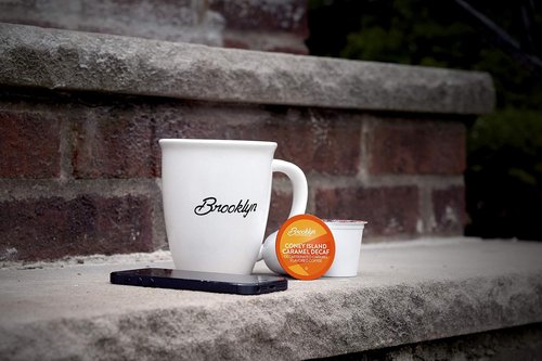 Brooklyn Beans Coffee Pods - Coney Island Caramel Decaf | 40 Count for Keurig K Cup Brewers