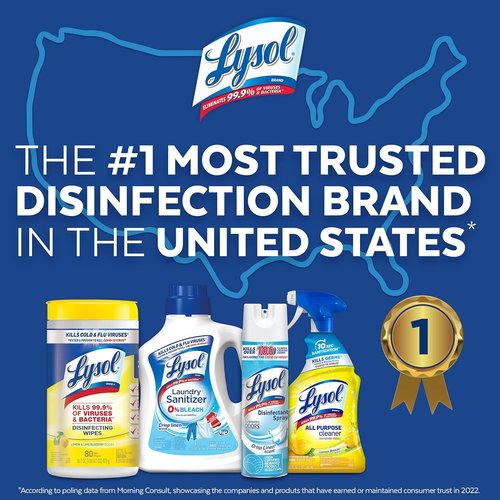 Lysol Disinfectant Wipes - Powerful Cleaning & Deodorizing - Lemon & Lime Blossom, 35 Count