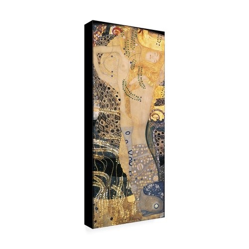 Trademark Art Water Serpents Canvas Art by Gustav Klimt, 14 by 32-Inch