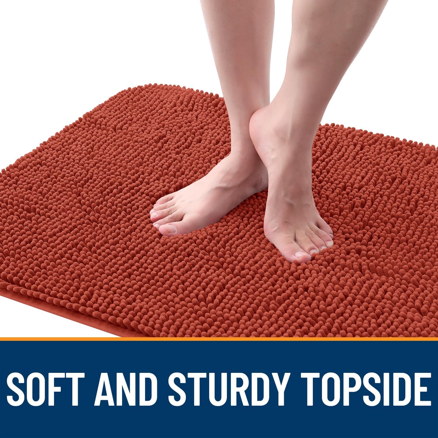 OLANLY Dog Door Mat - Absorbent Non-Slip Washable Doormat for Muddy Paws | 70x46, Maple Red