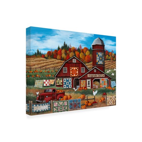 Trademark Fine Art ' Pumpkin Patch Farm ' Canvas Art by Debbi Wetzel 14x19