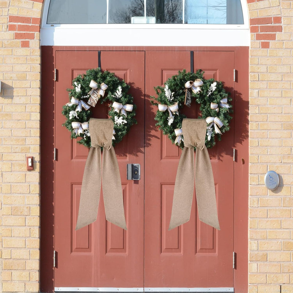 Rustic Wreath Sash by [Brand Name] - 2 Pcs 55.5 Inch Plain Boho Decor for Front Door & Porch