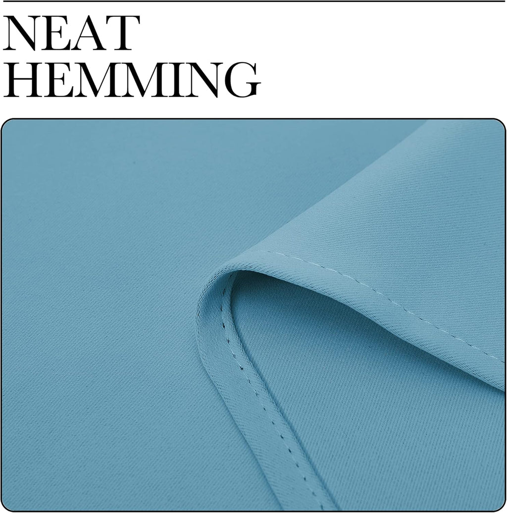 NICETOWN Teal Blue Blackout Curtains - 90-Inch Length, Thermal Insulated, 2 Panels for Large Windows