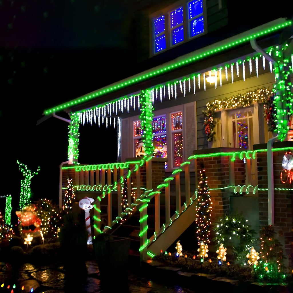 Skiennix 150ft LED Rope Lights - Waterproof, Connectable & Flexible Tube Lighting for Indoor/Outdoor Use (Green)