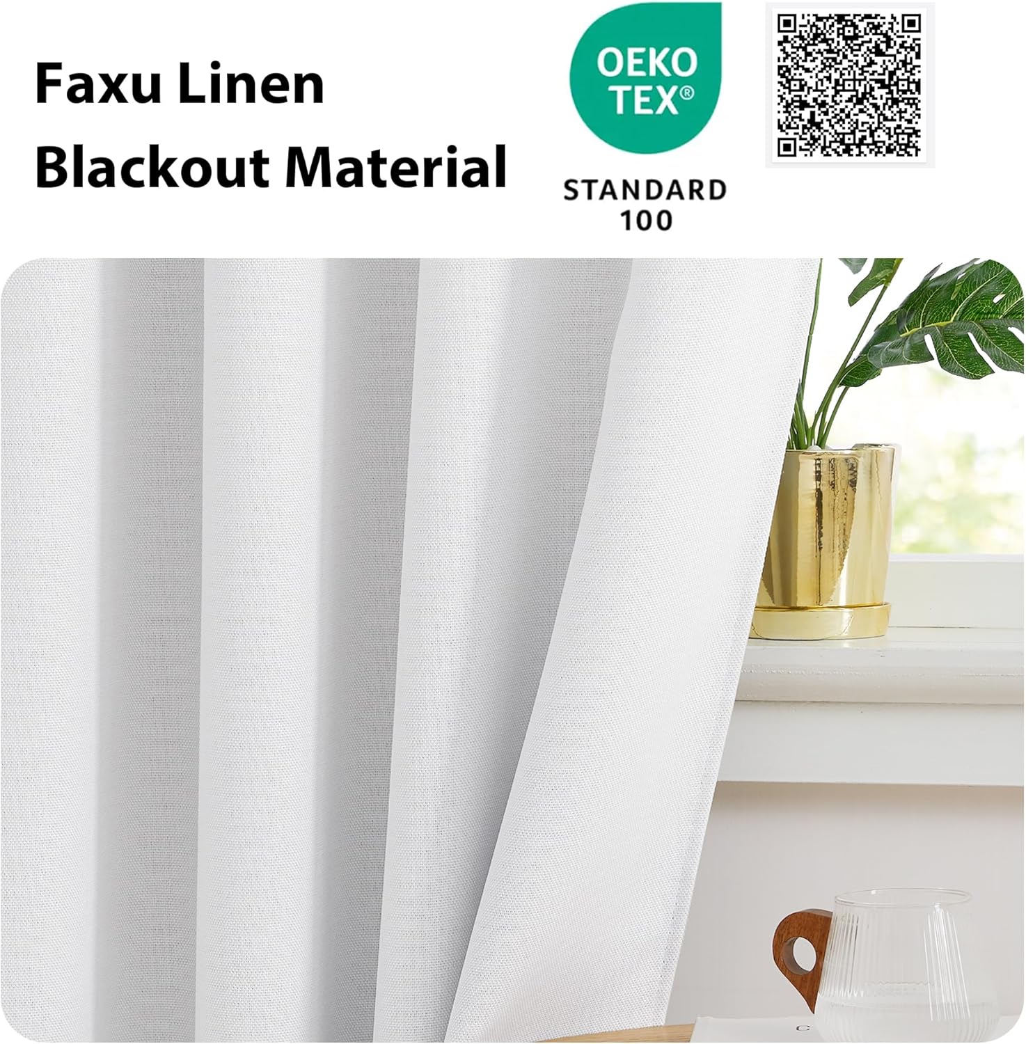 NICETOWN Blackout Small Curtains - Thermal Insulated Grommet Valances for Kitchen | 34" Wide x 30" Long, Greyish White