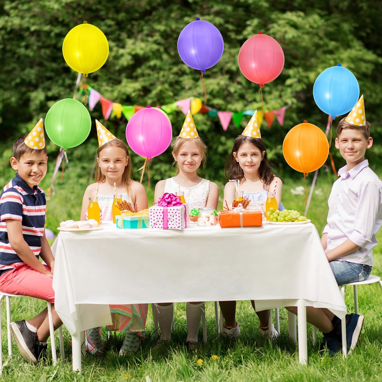 Skiennix Punching Balloons - 40 Pcs Heavy Duty Neon Party Decor | Durable TPU for Outdoor Games