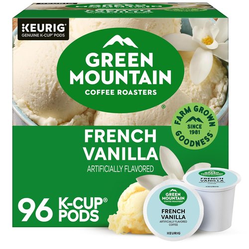 Green Mountain Coffee Roasters French Vanilla Coffee - Light Roast K-Cup Pods | 96 Count