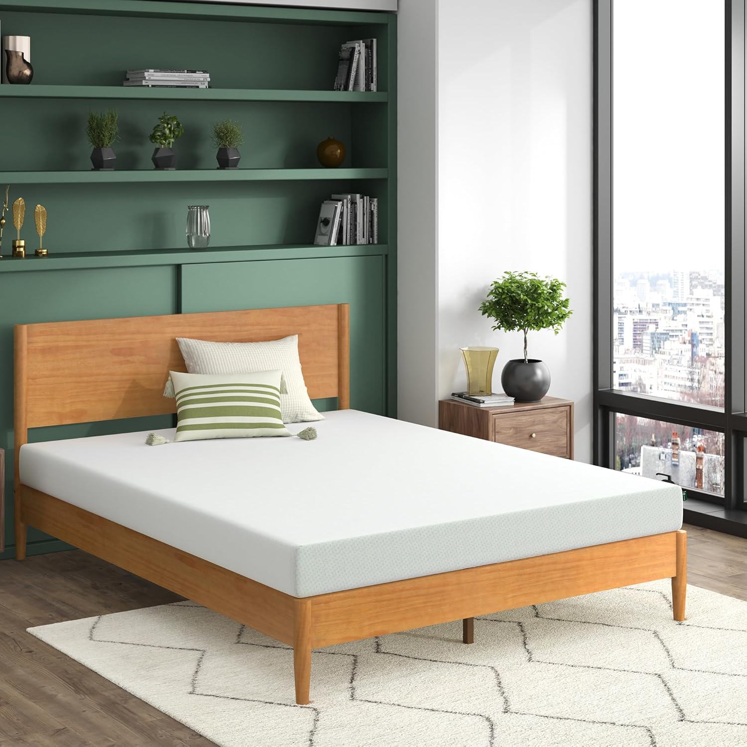 Zinus 6 Inch Green Tea Memory Foam Mattress - Queen Size | Fiberglass Free & CertiPUR-US Certified