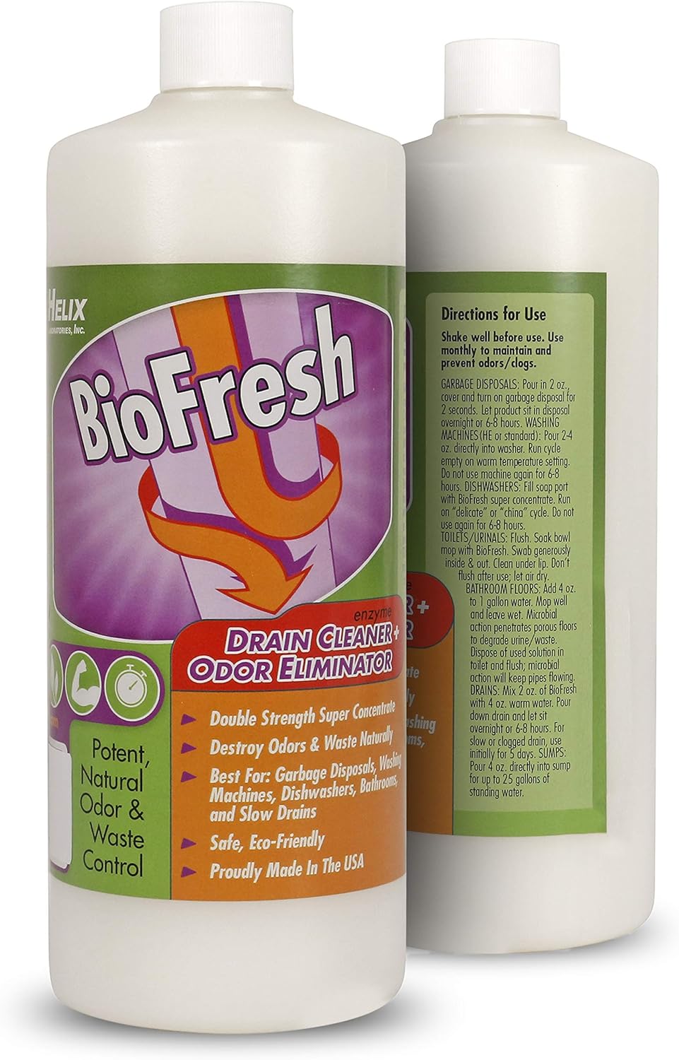 Skiennix Enzyme Drain Cleaner & Deodorizer - Effective Odor Remover for Sinks, Showers & Septic Systems | 32oz