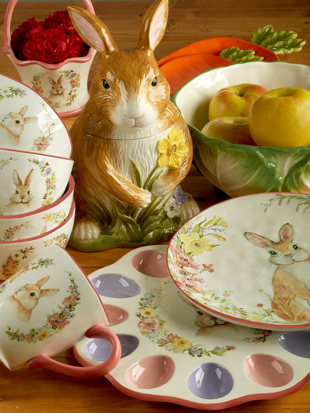 Certified International Easter Garden 10.75" Dinner Plate, Set of 4, Multicolored, Large