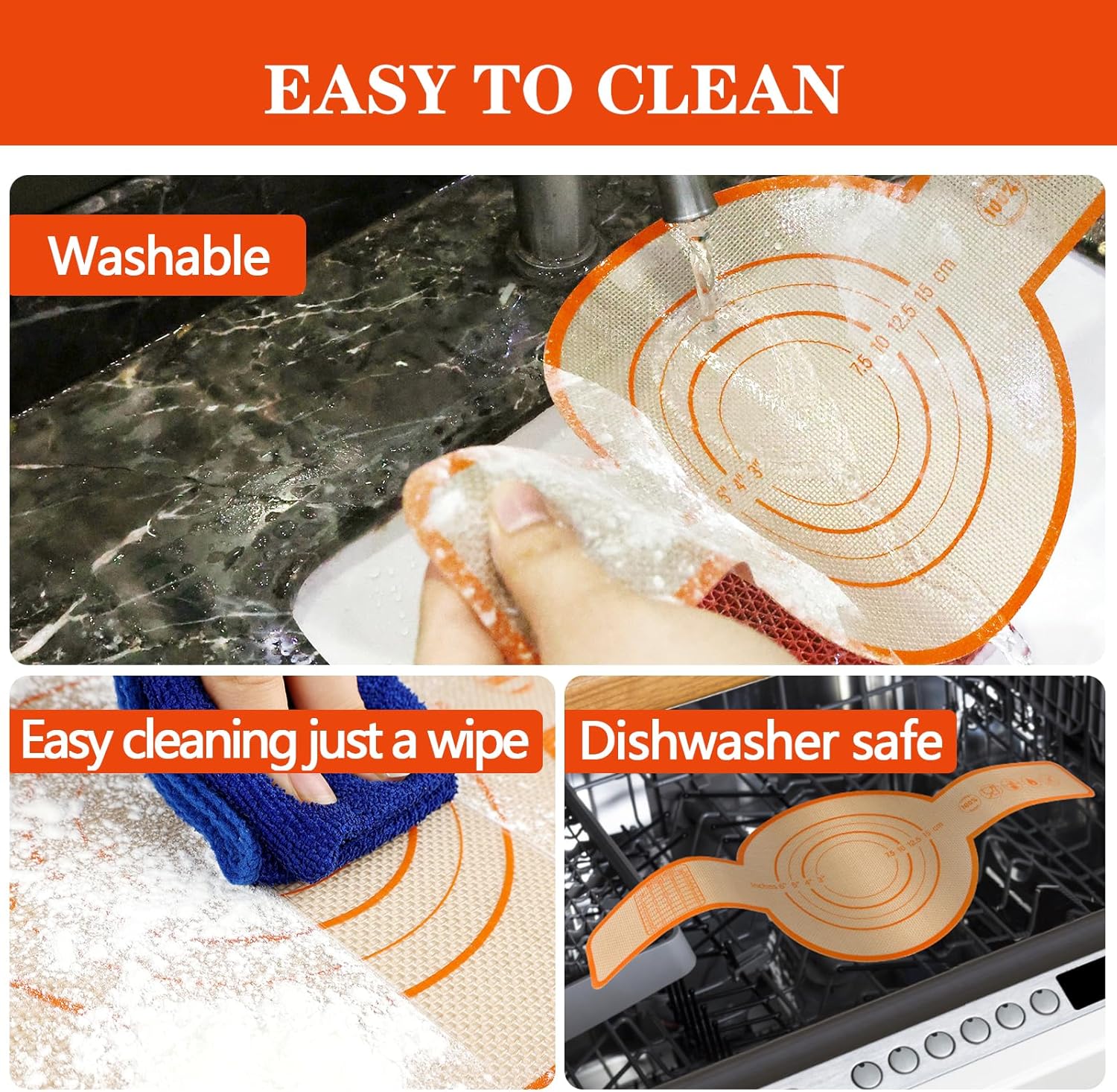 UBeesize Silicone Bread Sling - Reusable Non-Stick Baking Mat for Dutch Oven | Easy to Clean, 2-Pack