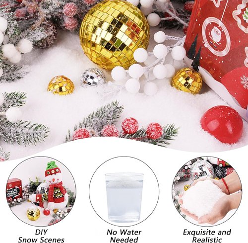 Morofme Christmas Fake Snow - Realistic Artificial Snow Powder for Holiday Displays | 10.58 Ounces