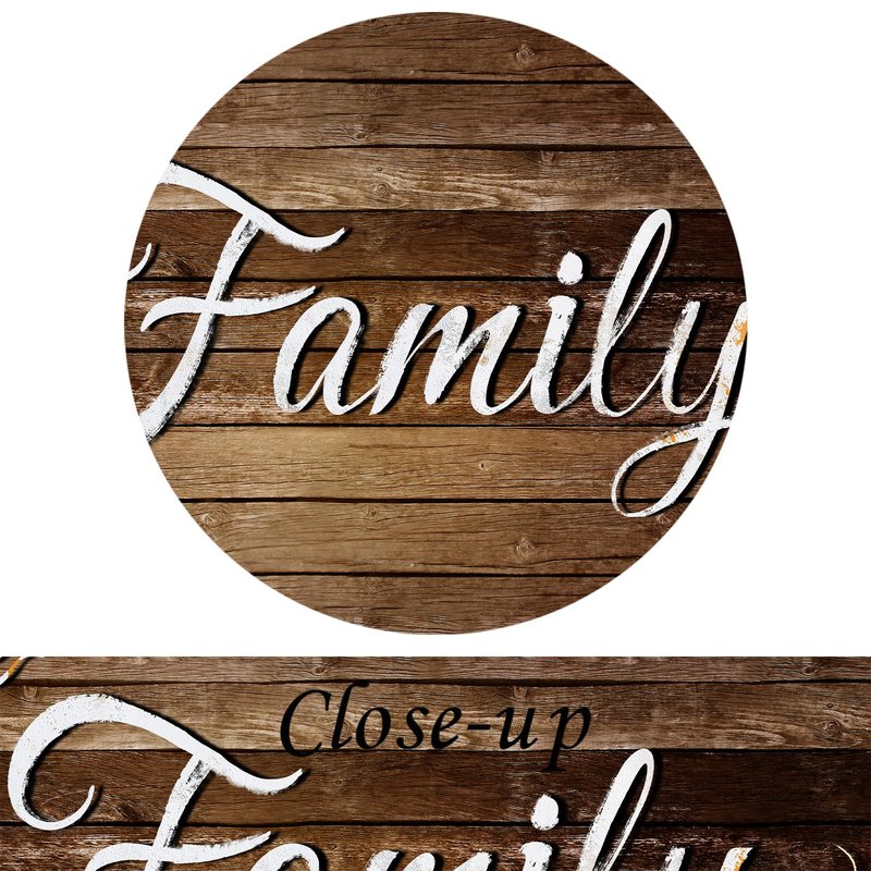 KREATIVE ARTS We Are Family Wall Art Rustic Farmhouse Canvas Print Brown Wood Grain Inspirational Quote Painting for Kitchen Living Room Bedroom Home Decor 20x40 Inch