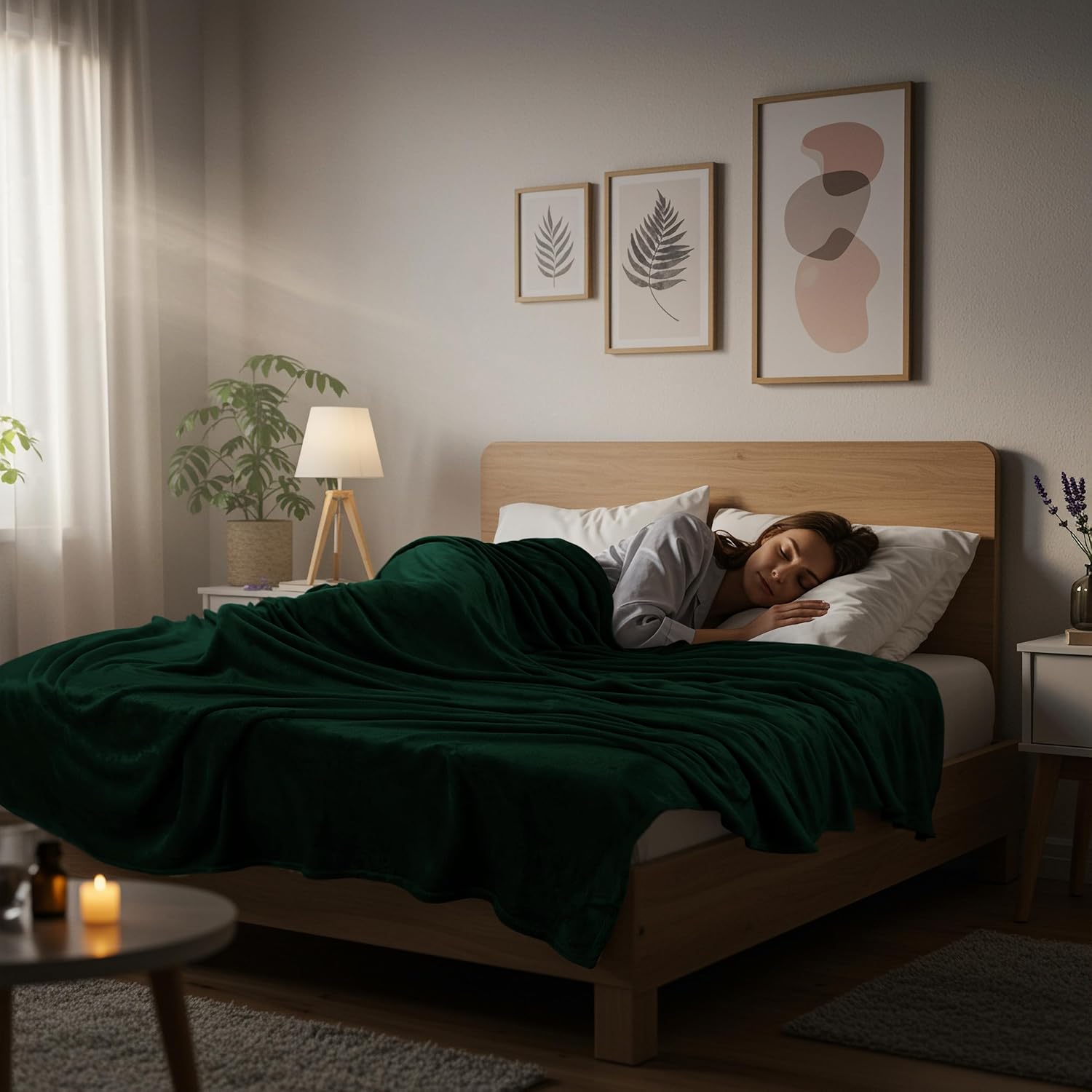 Utopia Bedding Fleece Blanket - Luxury Soft Microfiber Throw in Forest Green | 50x60 Inch, Anti-Static 300GSM