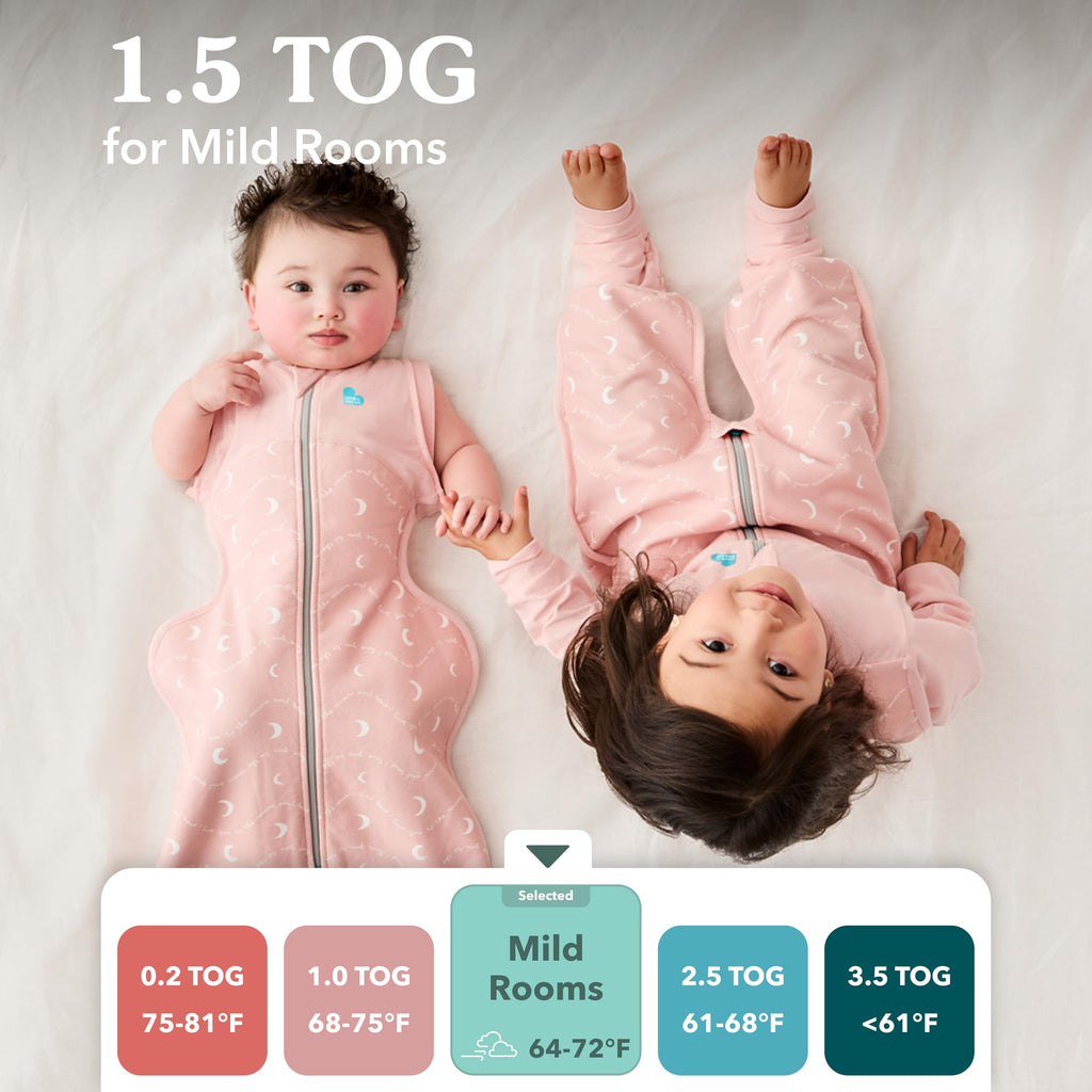 Love to Dream Swaddle Up Transition Swaddle, Patented Zip-Off Wings, Help Baby Transition from Being Swaddled to Arms Free when showing signs of rolling,1.5 TOG, All Seasons, 13-19 lbs, Light Olive