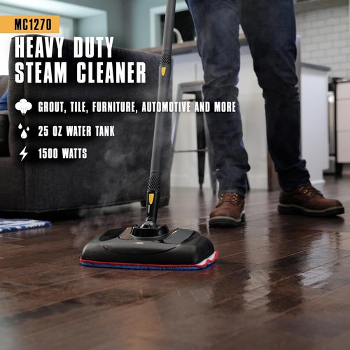 McCulloch MC1270 Portable Power Steam Cleaner - 30-Minute Runtime, 16 Accessories for Home & Car Detailing