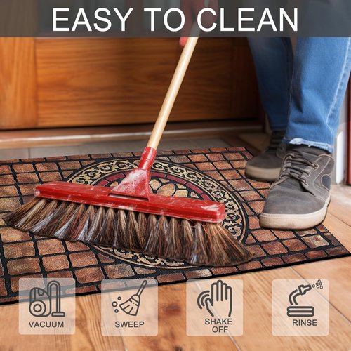 CHICHIC Rectangle Door Mat - Heavy Duty Non-Slip Welcome Mat for High Traffic Areas | 24 x 36 Inch