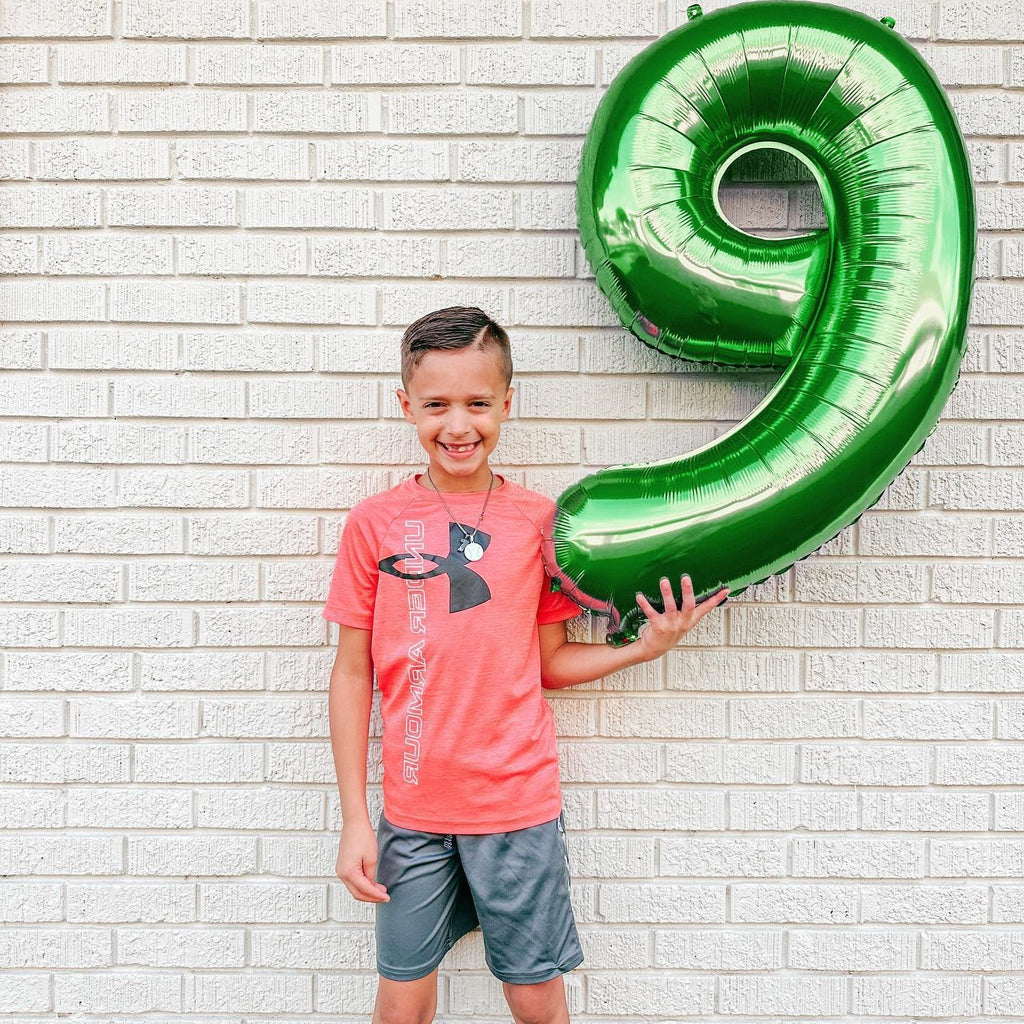 Number 9 Balloon by [Brand Name] - 40 Inch Dark Green Foil Balloon for 9th Birthday Party Decorations