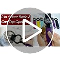 DUNLAGUE 2-in-1 Soda Can & Beer Bottle Opener Set, Pink & Aqua Blue, 2-Pack