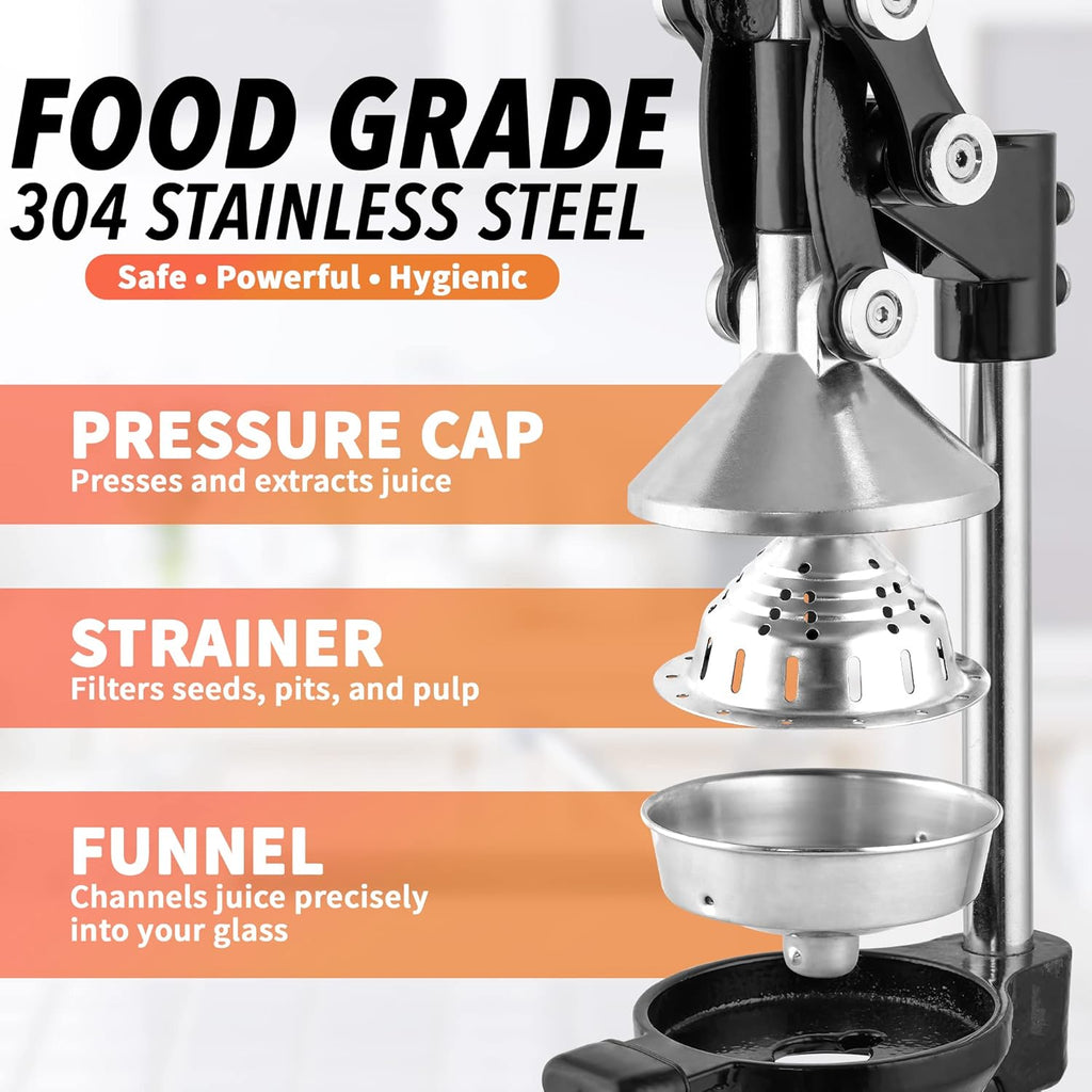 Zulay Kitchen Extra Tall Citrus Press | Manual Juicer for Orange Juice - Fits Tumblers & Tall Glasses
