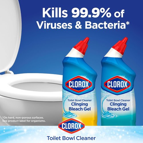 Clorox Toilet Bowl Cleaner with Bleach - Powerful Cleaning Variety Pack | 24 Ounces, Set of 4