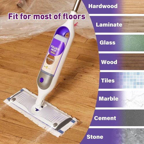 Funtin Power Mop Pads - Unscented Disposable Refills for Swiffer PowerMop | Thickened Multi-Surface Cleaning (40 Pack)