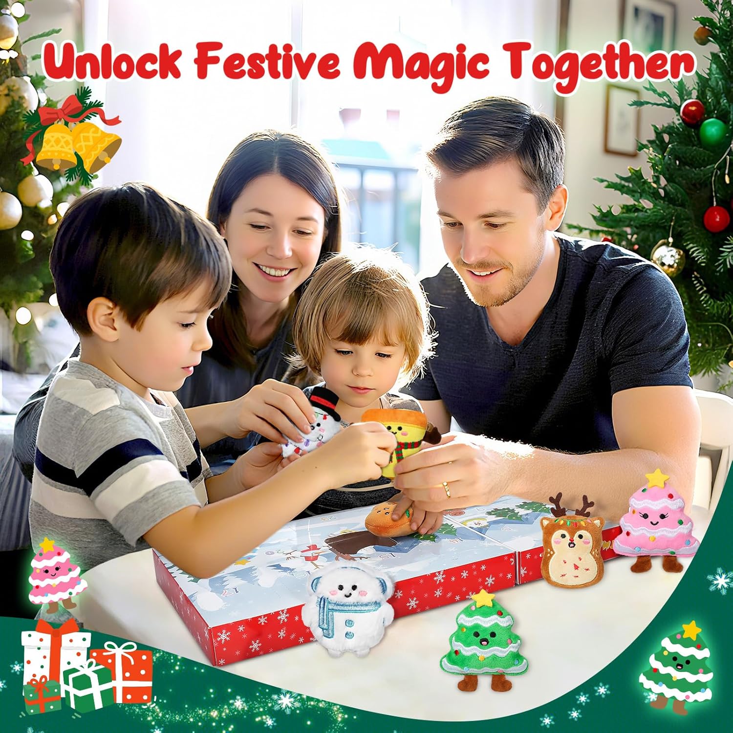 Advent Calendar 2025 - Mini Plush Advent Calendar with 25 Cute Emotional Plushies for Kids & Collectors