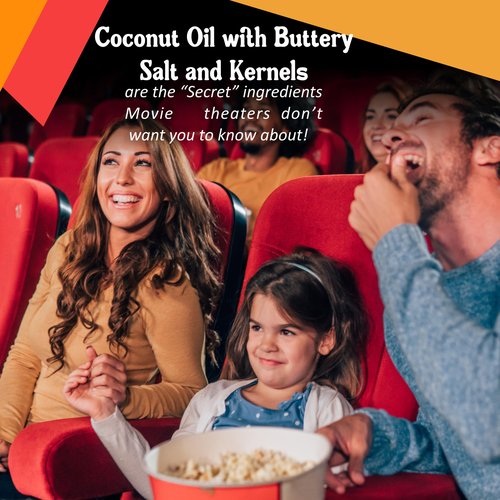 Concession Essentials Movie Night Pack - 1ct of Each Item-32oz Buttery Coconut Oil and 32oz Popcorn Salt for Better Tasting Popcorn-2ct