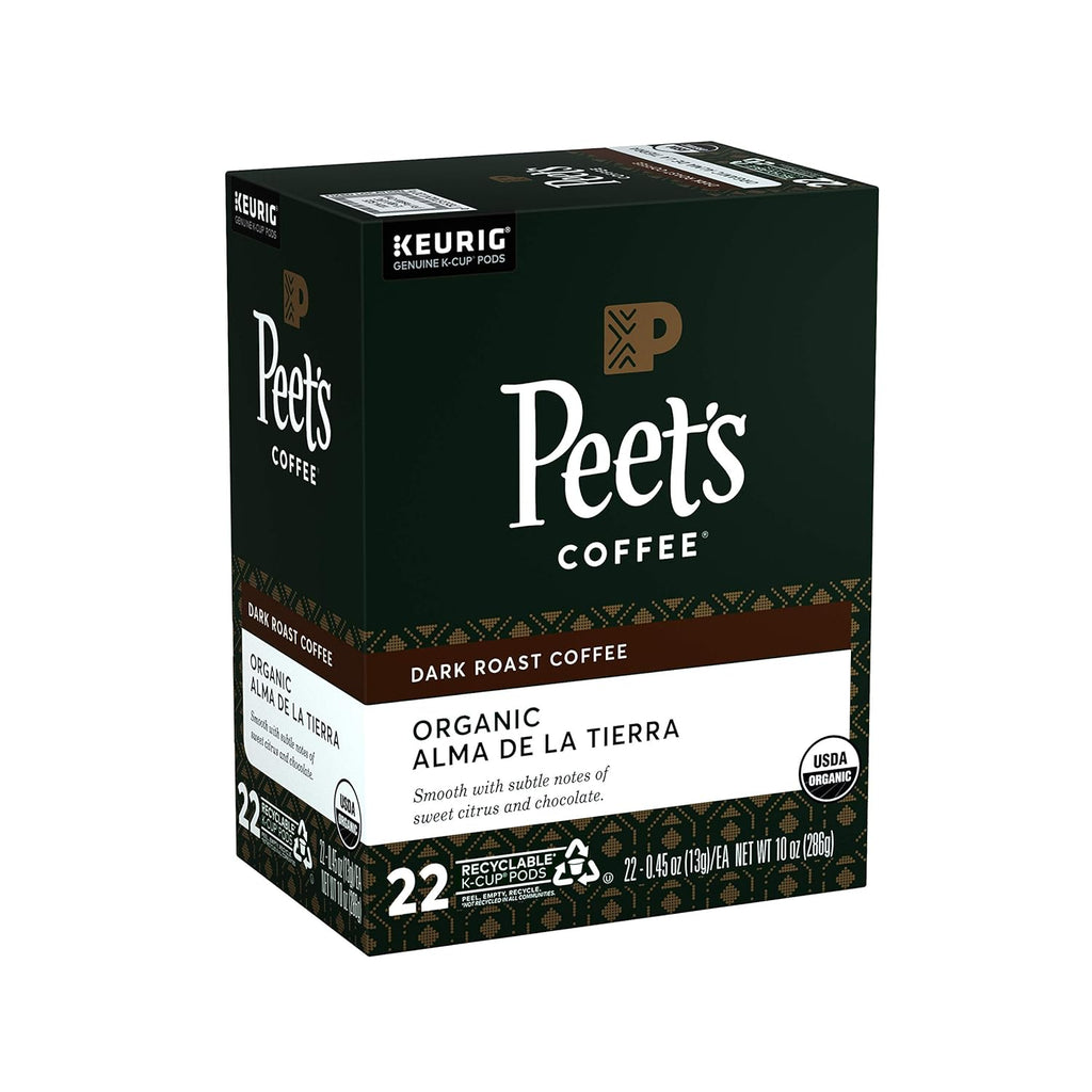 Peet’s Coffee Organic Alma De La Tierra K-Cup Pods - Dark Roast for Keurig Brewers | 22 Count