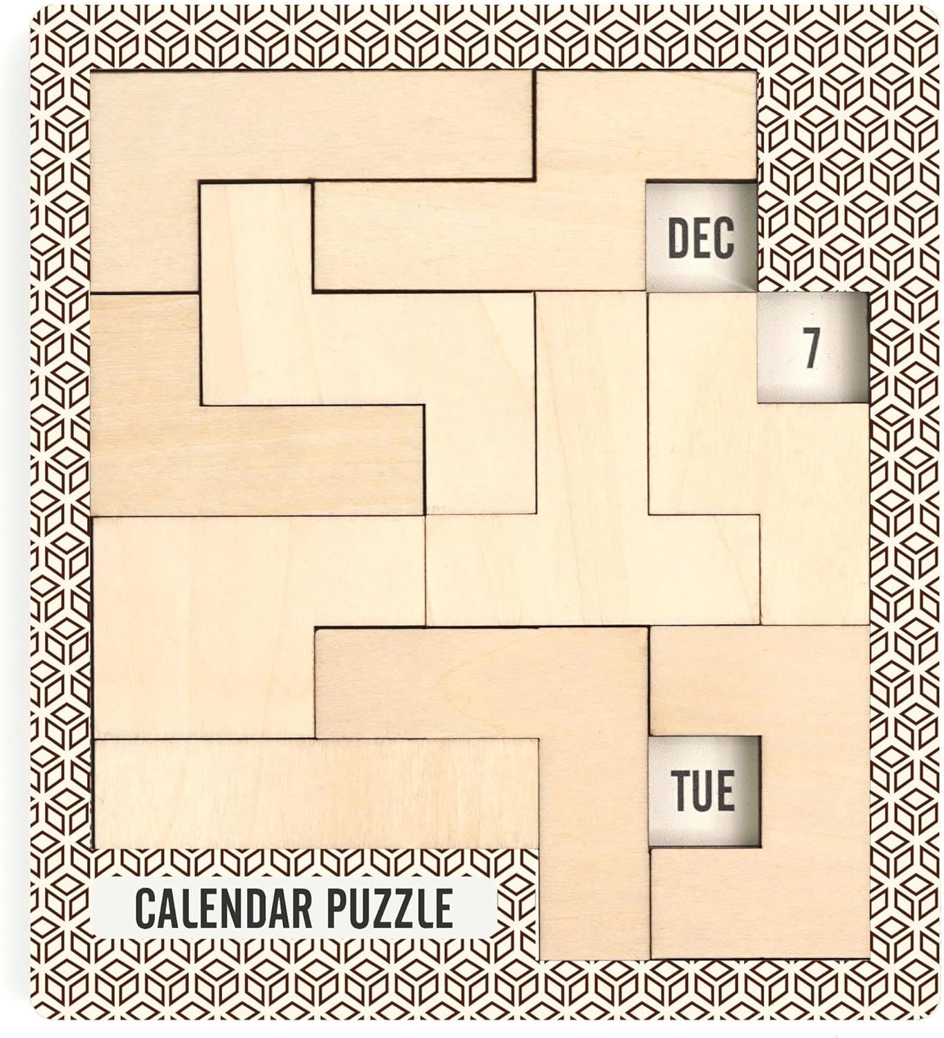 Skiennix Daily Calendar Puzzle - Challenging Wooden Puzzle for Adults | Perfect Easter & Christmas Gift (1 Pack)