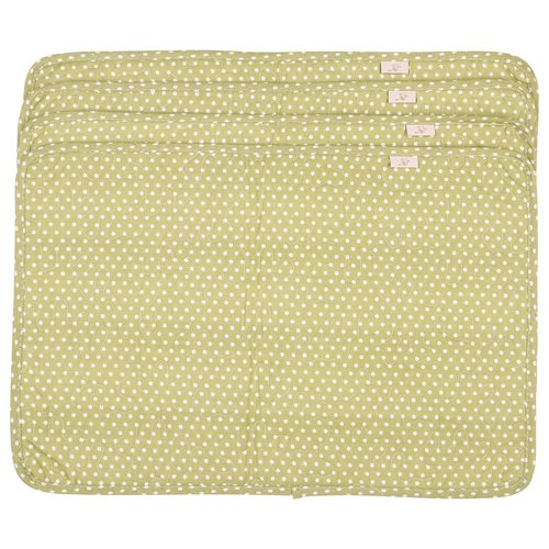NEOVIVA Quilted Placemats for Dining Room, Cotton Kitchen Table Place Mats Set of 4, Floral Quartz Pink