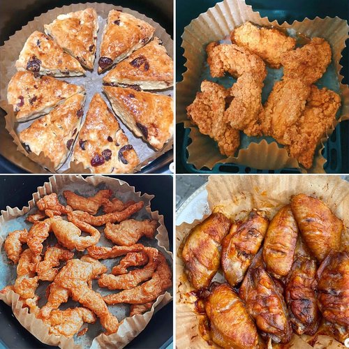 Air Fryer Disposable Paper Liners - Non-Stick Round Parchment for Baking & Roasting | 100PCS 6.3 Inch