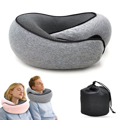 Travel Neck Pillows for Airplanes 2025 New Travel Pillow Neck Travel Pillow Memory Foam Airplane Pillow for Offices and Cars(Dark Grey)