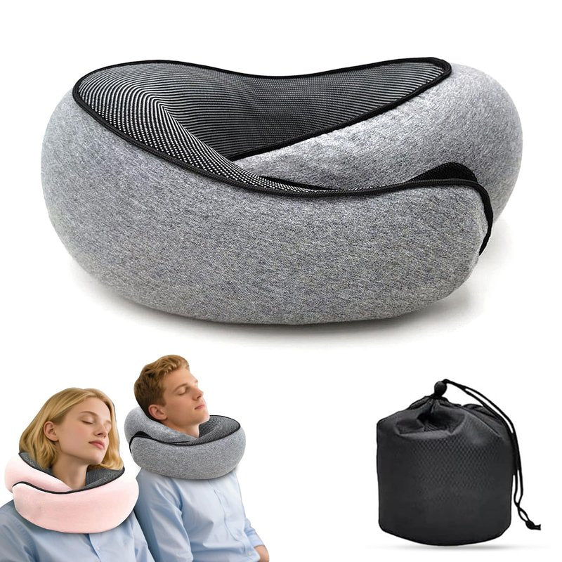Travel Neck Pillows for Airplanes 2026 New Travel Pillow Neck Travel Pillow Memory Foam Airplane Pillow for Offices and Cars(Dark Grey)