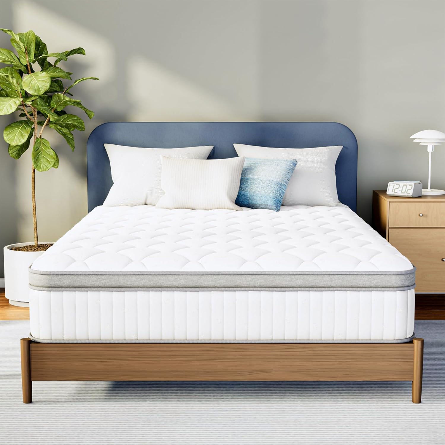 Neo Sleep King Size Mattress - 12 Inch Hybrid Comfort with Cooling Gel Memory Foam & Pocket Springs